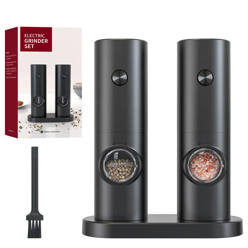 Electric Rechargeable Salt and Pepper Grinder Set